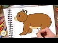 Hướng dẫn cách vẽ CON GẤU, Tô màu CON GẤU - How to draw a Bear