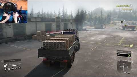 MOUNTAIN BRIDGE BUILD - SnowRunner | Logitech g29 gameplay