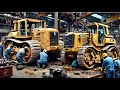 Incredible Work How Caterpillar D8k Bulldozer Tube FinalDrive Wheels Repairing   Mass Production