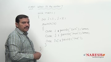 Multi Branching Control Statement Switch Case -4 | C Technical Interview Questions| Mr. Ramana