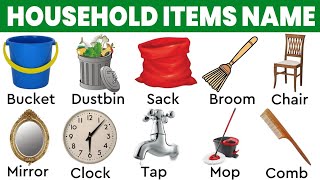 Household items/ household vocabulary / daily use english words / #learnenglish
