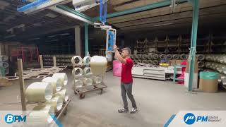 BPM Pneumatic Manipulator for Bobbin Handling in Textile and Packaging