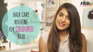 Hair Care Routine For Coloured Hair Ft. Riah Daswani | Best Hair Care Routine | Nykaa