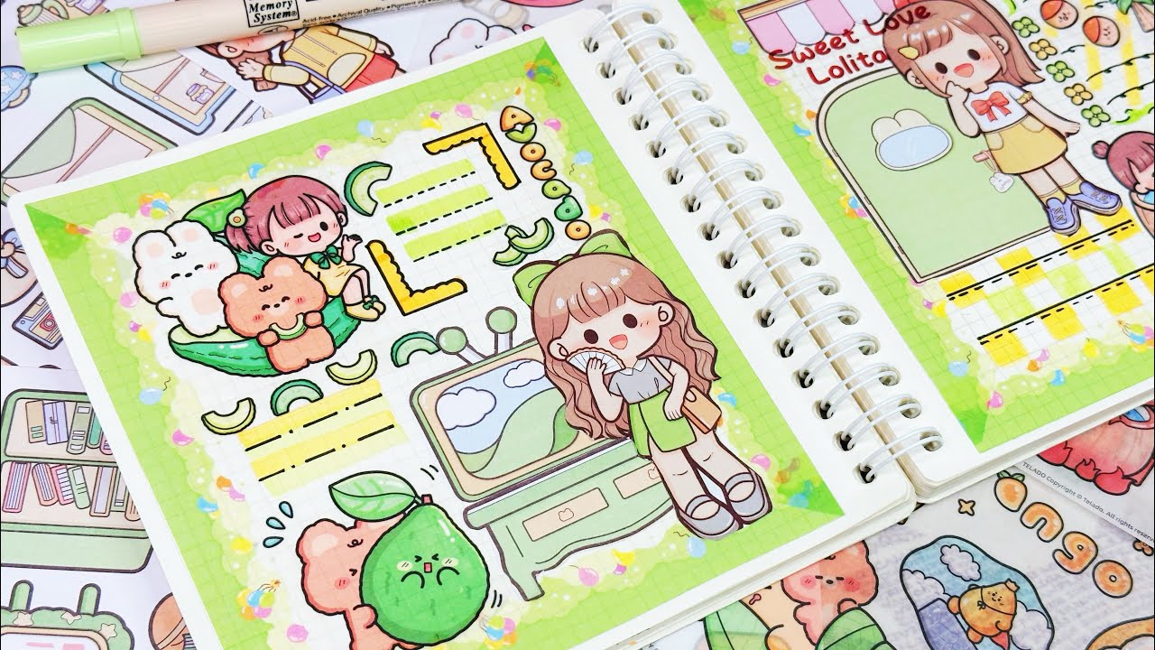 stickers journaling 💕cute kawaii sticker🌈 Immersive ASMR bullet