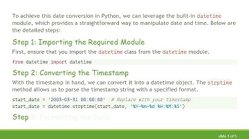 How to Convert Timestamp to Date and Change Format in Python