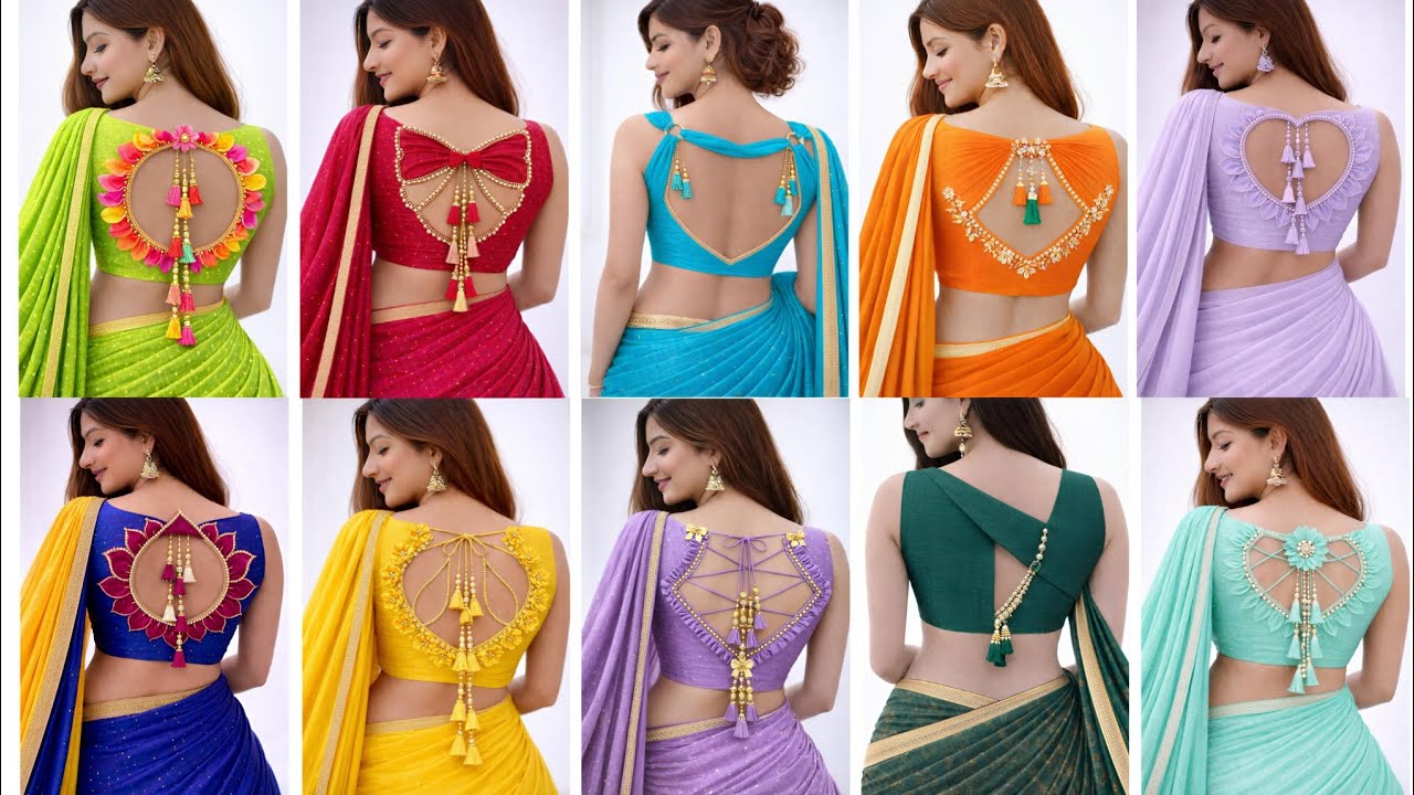 2026 ke Sabse Sundar Blouse Back Neck Designs 😍 | New Trendy Saree Blouse Collection 