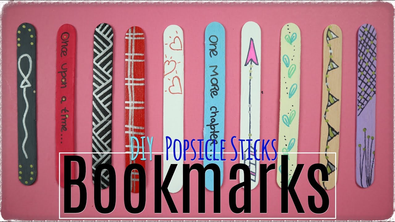 Paper Popsicle Stick Bookmark - Pastel Craft Cafe