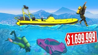 НАШЕЛ САМУЮ ДОРОГУЮ ТАЧКУ ПОД ВОДОЙ,ВОЗЛЕ МЕСТА КОРАБЛЕКРУШЕНИЯ! - БИТВА ВОДОЛАЗОВ В GTA 5 ONLINE НАШЕЛ САМУЮ ДОРОГУЮ ТАЧКУ ПОД ВОДОЙ,ВОЗЛЕ МЕСТА КОРАБЛЕКРУШЕНИЯ! - БИТВА ВОДОЛАЗОВ В GTA 5 ONLINE