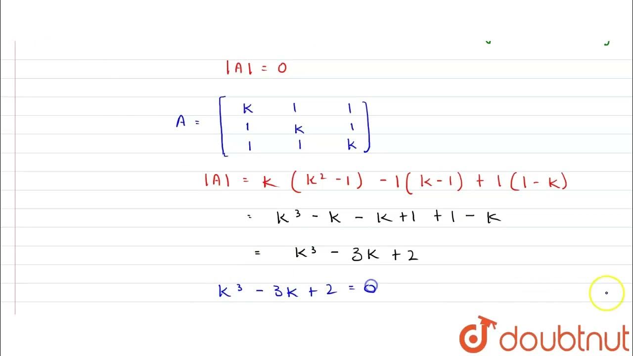 For What Value Of K The System Of Equations Kx Y Z 1 X Ky Z K And X Y Kz K 2 Has No Solu