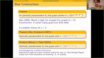 AGT: Pseudorandom Cliquefree Graphs, Finite Geometry, and Spectra
