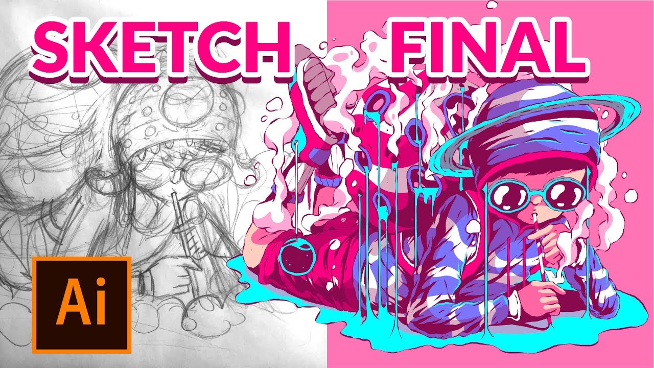 Creating a Fantasy illustration in Adobe Illustrator CC - Speed art process