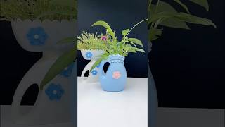 Craft bottle | Unused plastic bottles turned into flowers pots fantastic #shorts #flowers #diy