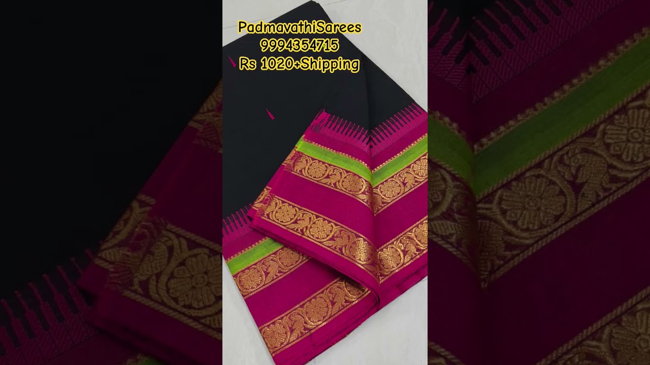 Exclusive KanchiCottonSarees PureCotton ✨ 
