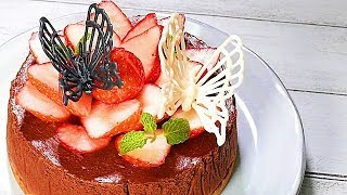 チョコレートチーズケーキ【簡単バレンタインチョコレート】Chocolate cheesecake