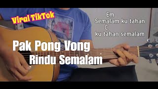 Kunci Gitar Pak pong vong x rindu semalam mashup || dj left right (viral tiktok)