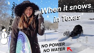 snow day in texas with NO water
