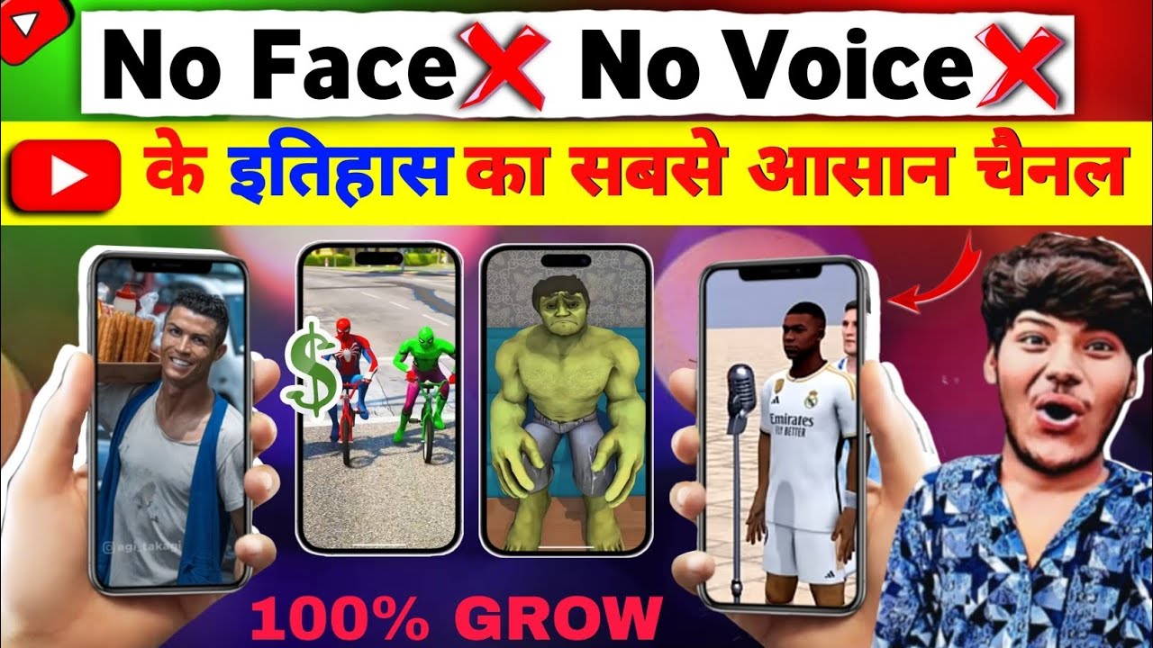No Face No Voice || copy paste video on youtube and earn money ...