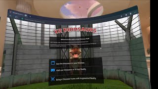 XR Dinosaurs : Experience dinosaurs in AR using Meta Quest Pro passthrough mode