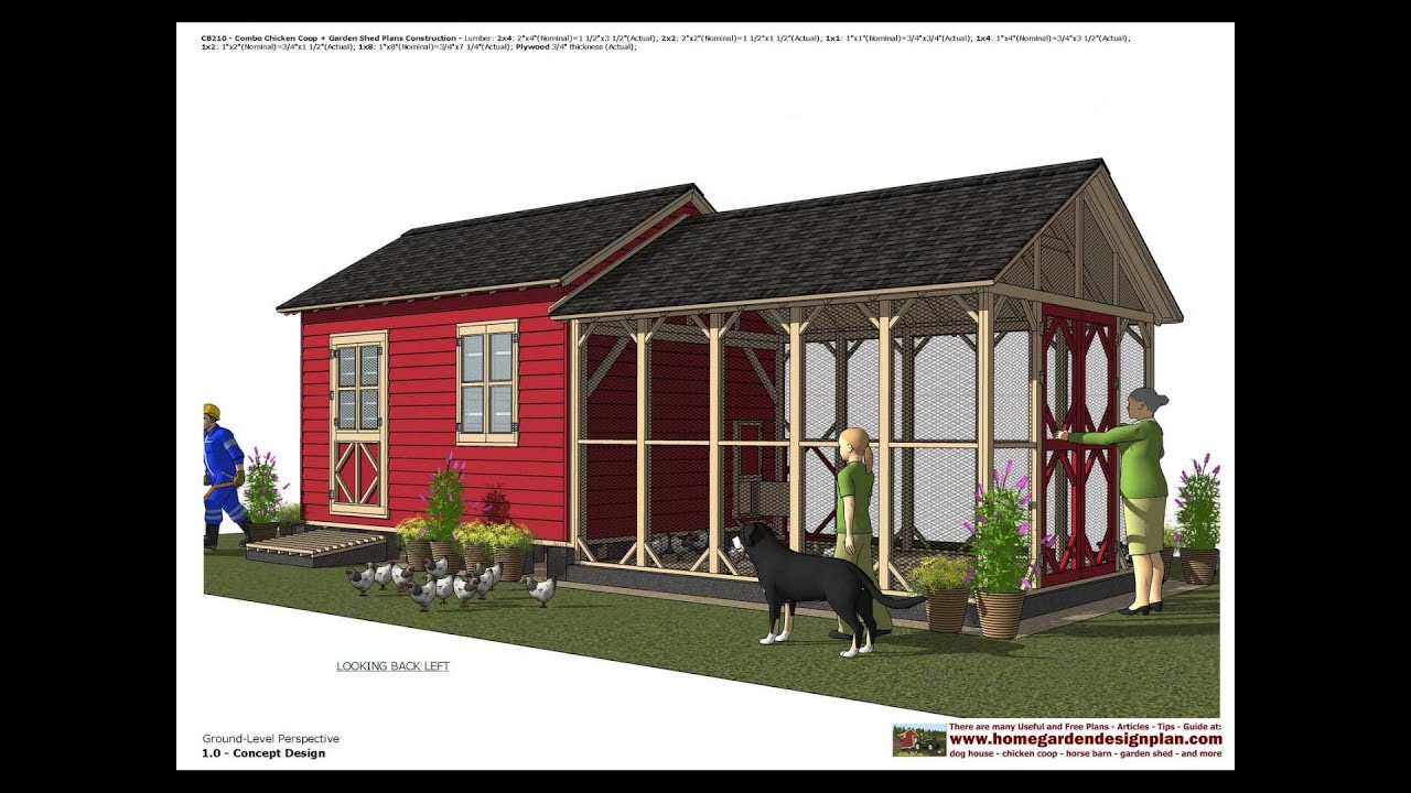 Cb210 Combo En Coop Garden Shed Plans Construction You Cb210 Combo En Coop Garden Shed Plans Construction