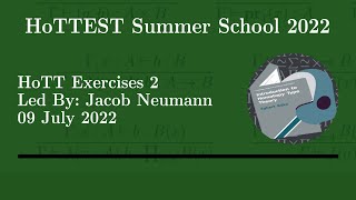 HoTT Problem Session 2: Inductive types -- HoTTEST Summer School 2022