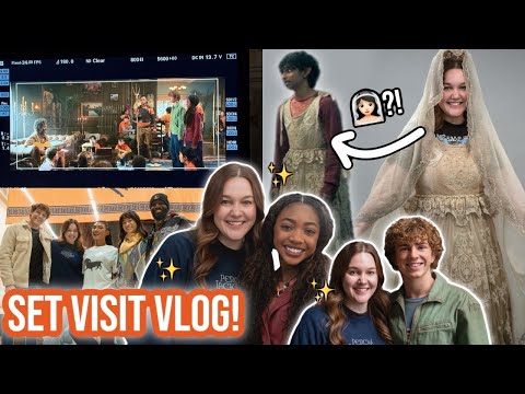 Visiting the set of Percy Jackson (DAY 2!) - feat. Walker Scobell, Leah Jeffries, & Dior Goodjohn!