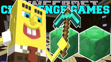 PopularMMOs Pat and Jen Minecraft  SPONGEBOB CHALLENGE GAMES   Lucky Block Mod   Modded Mini Game