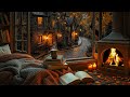 Smooth Rainy Jazz Piano 🍂 Cozy Reading Nook with Soft Music for Study, Work and Relaxation