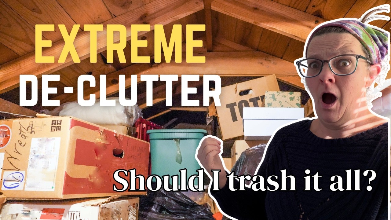 DE-CLUTTER my ATTIC for 15 PEOPLE+ ORGANIZE Large family addition