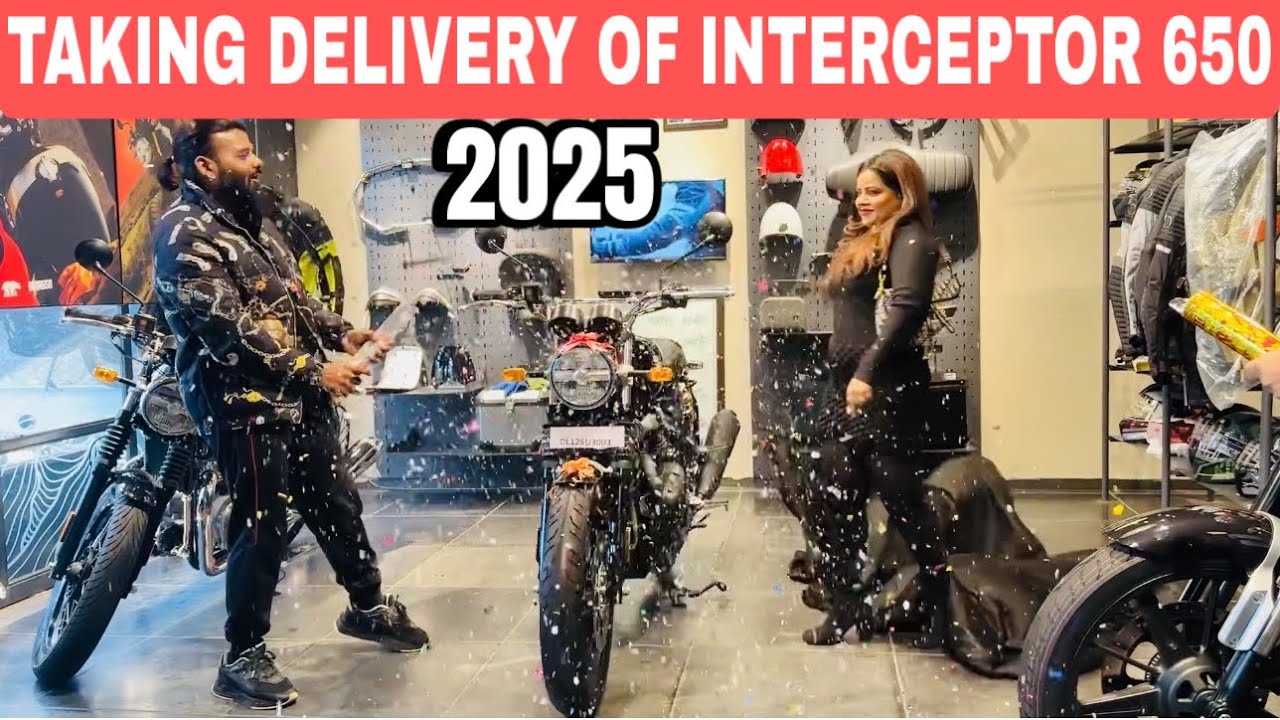 FINALLY TAKING DELIVERY OF INTERCEPTOR 650 ROYAL ENFIELD INTERCEPTOR 650