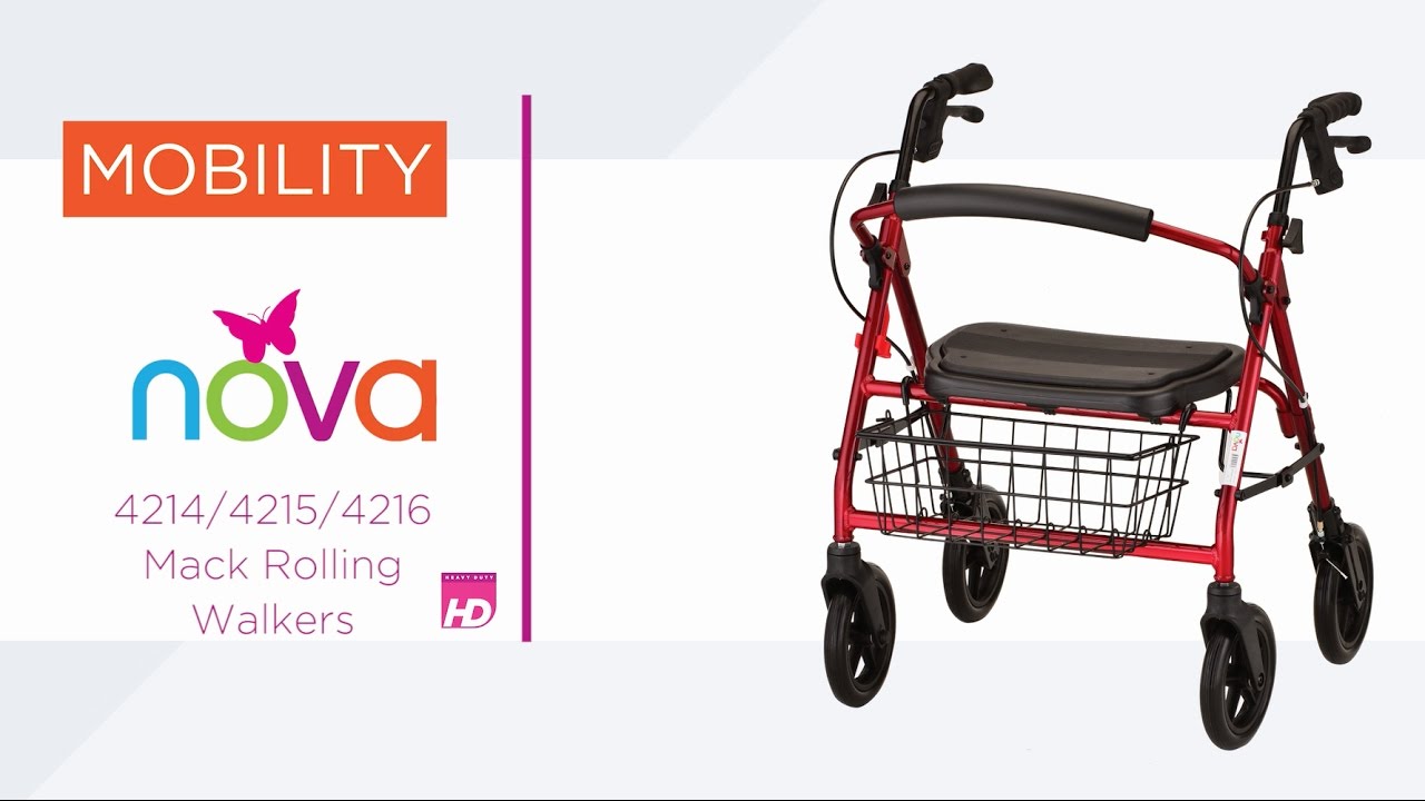 Nova Mighty Mack Heavy Duty Bariatric Rollator - 500 lb Weight