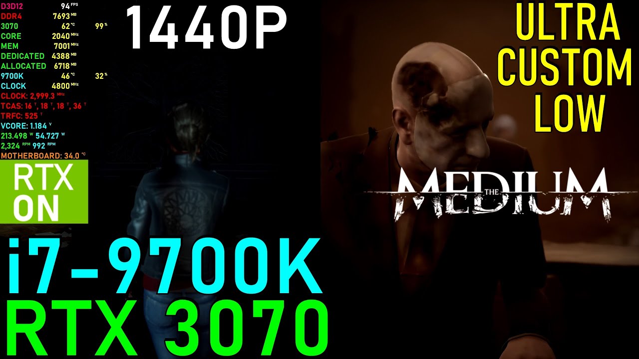 The Medium (DXR) RTX 3070 OC & 9700K 4.8GHz - Max Settings 1440P