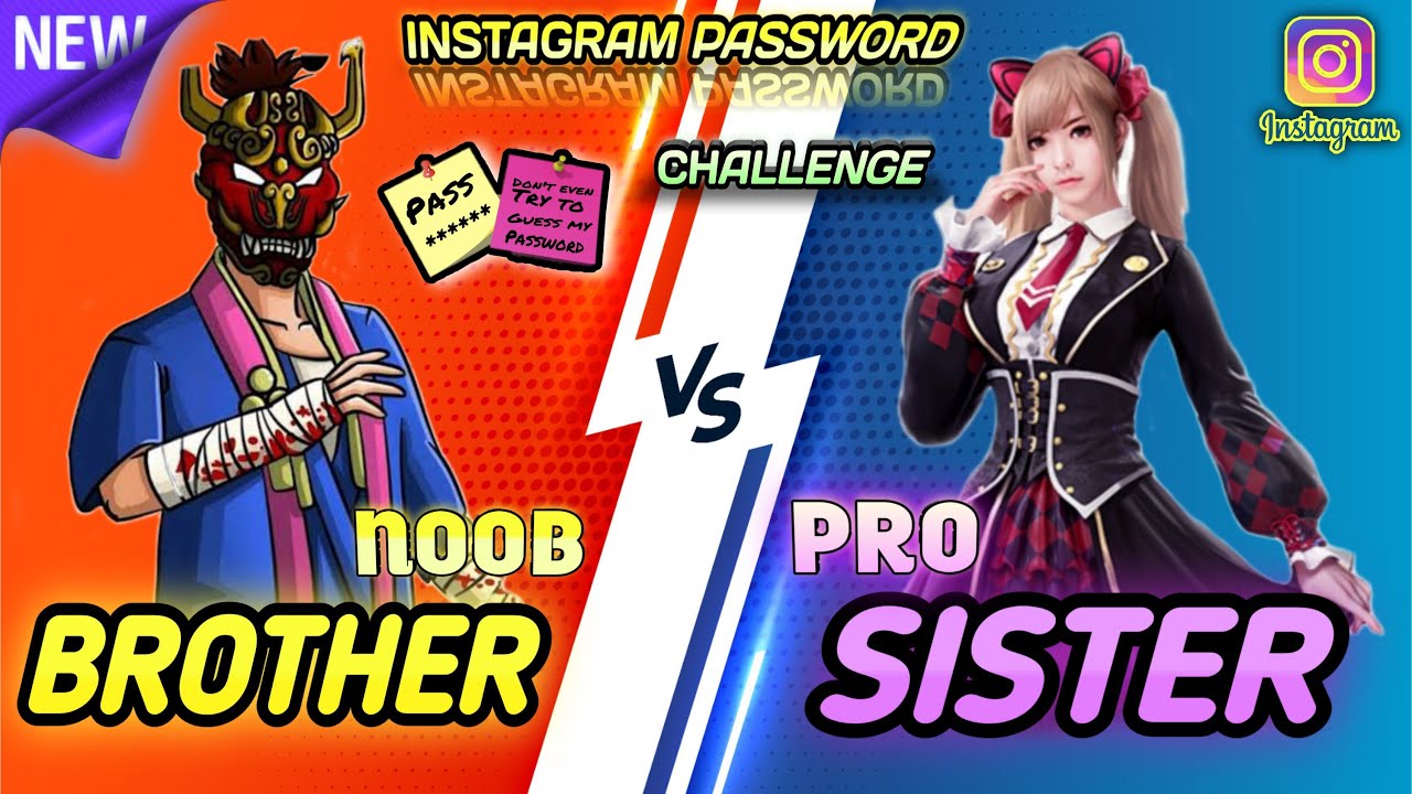 Pro Sister vs Noob Brother Challenge | Bro vs Sis Gameplay | Free Fire Girl vs Boy |Garena Free Fire