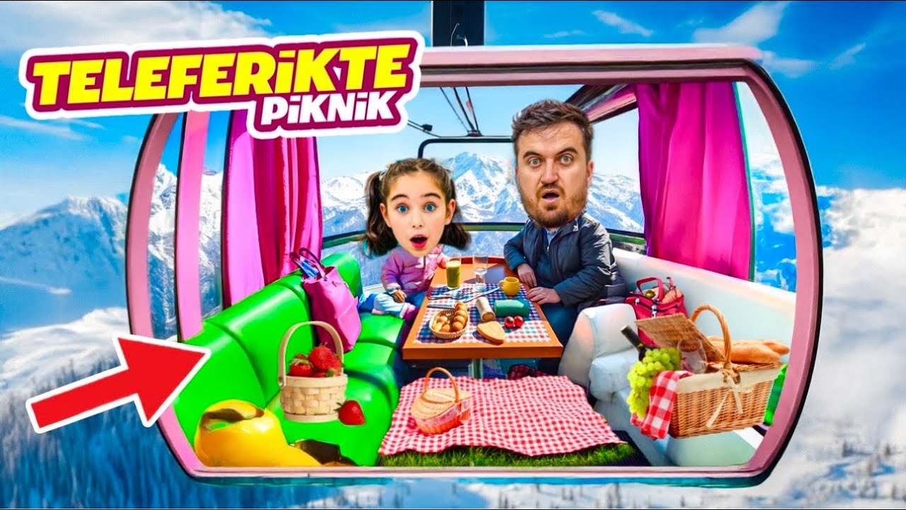 ELİF SİNEM GÖKYÜZÜNDE PİKNİK YAPTI ‼️ TELEFERİKTE 24 SAAT !!