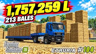 New Canning Factory + 1.75 MILLION Liters of Straw! | FS25 with DLSS 5 | Etruria | Timelapse #104