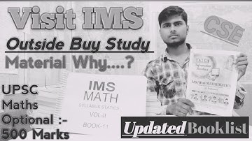 Mathematics optional Notes Review and unboxing || IMS math optional study material || UPSC CSE 2022