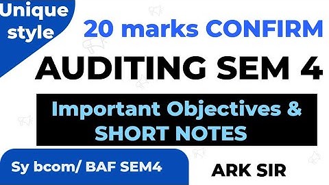 Last Year AUDITING 6 SY BCOM Sem 4 Syllabus Imp QUESTION Paper Sample  MUMBAI UNIVERSITY EXAM