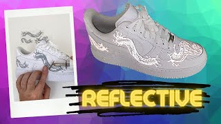 Air Force 1 HTV Reflective Snake Custom | How to