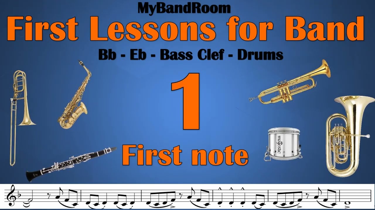 First Lessons For Band 1 First Note For Bb Eb F clef And Drum First Lessons For Band 1 First Note For Bb Eb F clef And Drum