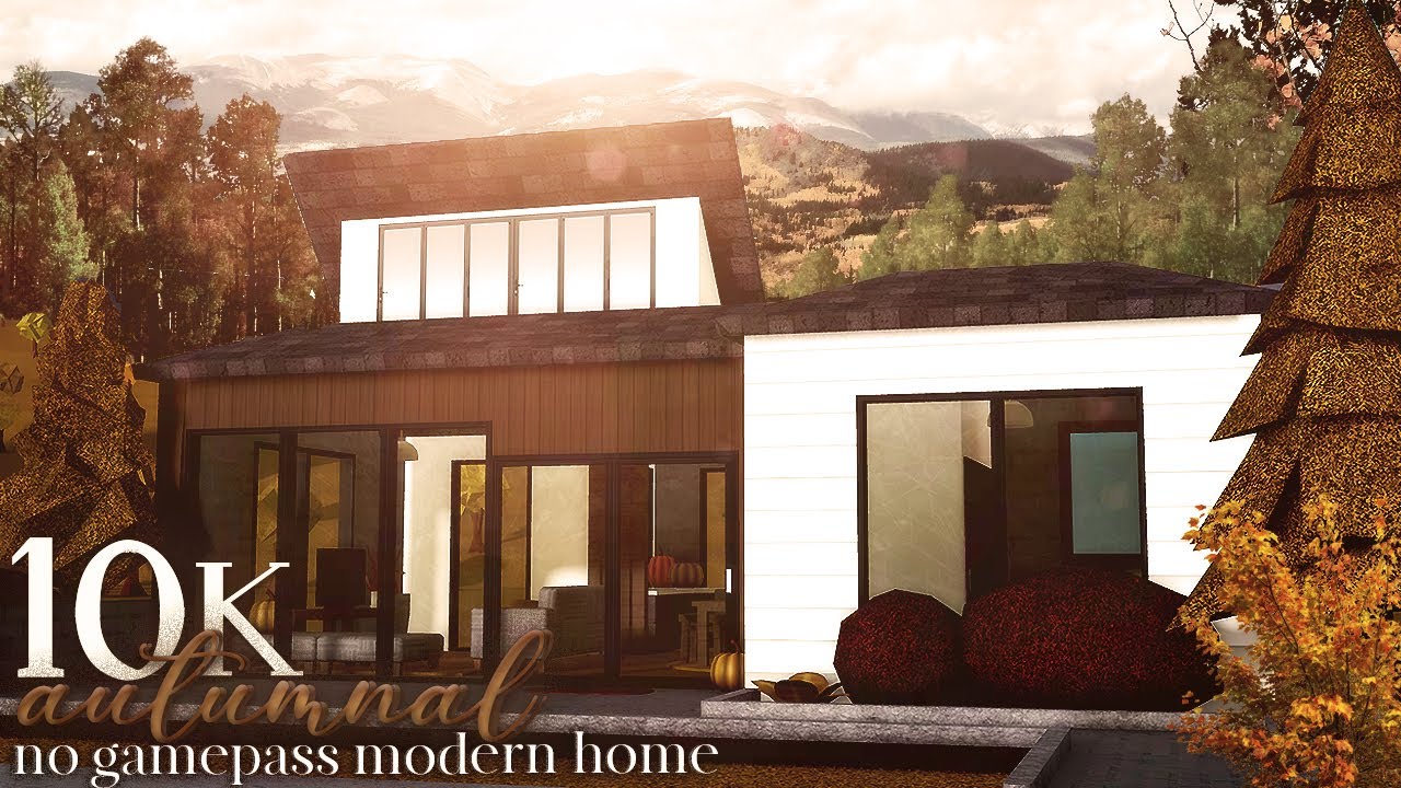 Bloxburg: 10k No Gamepass Autumn Modern House | Roblox Speedbuild ...