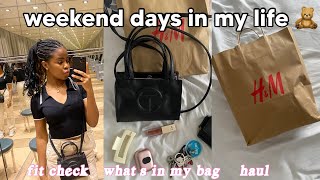 WEEKEND days in my life  | studying, outfit details, haul, what’s in my bag, cleaning etc | EA