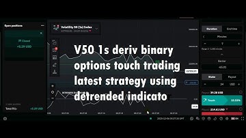 V50 1s deriv binary options touch trading latest strategy using detrended indicator