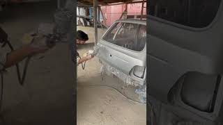 Maruti 800 silky silver paint shorts