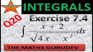 Exercise 7.4 Question20, Class 12 maths, Integrals, NCERT solutions by THE MATHS GURUDEV, EX7.4 Q20