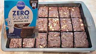 Pillsbury Zero Sugar Brownie Mix Experiment/Review: Dark Chocolate Chips & Walnuts