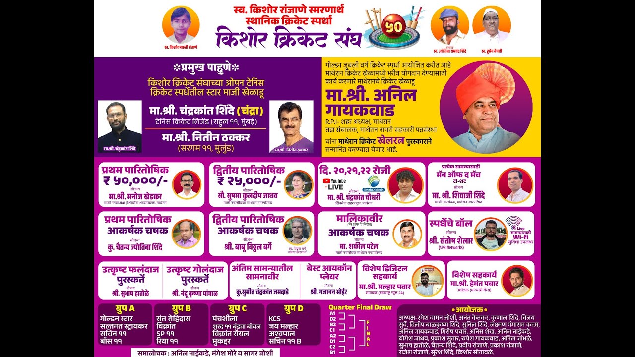 Kishor Cricket Sangha Matheran Golden Jubilee Year 2024 Matheran