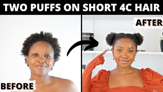 EASY Heatless Hairstyle on Short 4C Hair