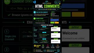 #html #htmlcomments #htmltutorial #webdevelopment #frontenddeveloper#coding #learnhtml #htmltags