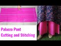 Very easy palazzo panttrouser cutting and sewing  palazzo pant cutting and stitching