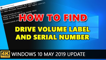 Windows 10: How to find drive volume label and serial number using command line