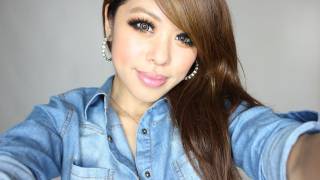 OOTD Japanese Gyaru - Denim Shirt, Red Hot Pants & Flats